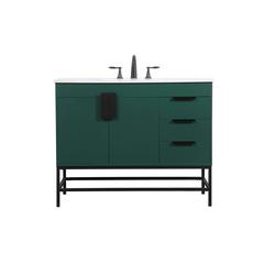 42 inch Single bathroom vanity in green