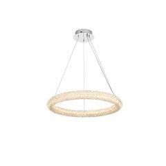 Bowen 24 inch Adjustable LED Chandelier in Chrome