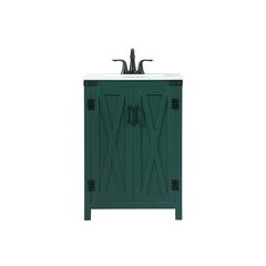 24 inch Single bathroom vanity in green