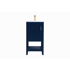 18 inch Single Bathroom Vanity in Blue
