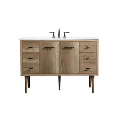48 inch Single bathroom vanity in natural oak