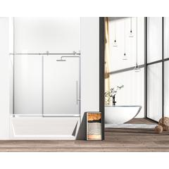 Frameless tub door 60 x 60 Polished Chrome