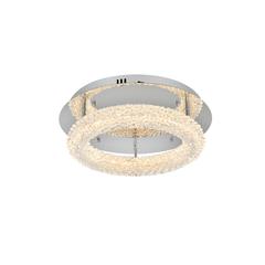 Bowen 18 inch Adjustable LED Flush Mount in Chrome