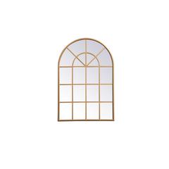 Metal windowpane mirror 28 inch x 41 inch in in Brass