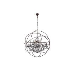 Geneva 18 light Rustic Intent Chandelier Silver Shade (Grey) Royal Cut crystal