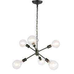 Nolan  6 light Black pendant