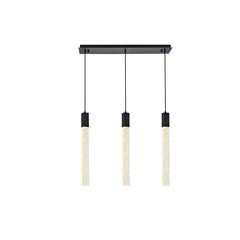 Weston 3 lights pendant in black