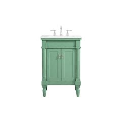 24 inch Single Bathroom vanity in vintage mint