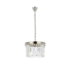 Sydney 3 light polished nickel Pendant Clear Royal Cut Crystal