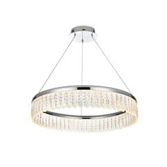 Rune 24 inch Adjustable LED chandelier in Chrome