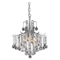 Amelia Collection Pendant D17in H20in Lt:6 Chrome Finish