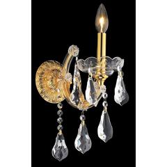 Maria Theresa 1 light Gold Wall Sconce Clear Royal Cut Crystal