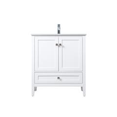 30 Inch SIngle Bathroom Vanity In White