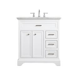 32 inch Single bathroom vanity in white