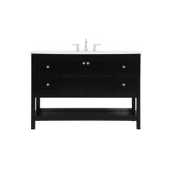 48 inch Single Bathroom Vanity in Black