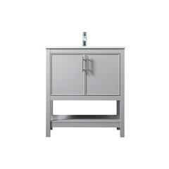 30 Inch SIngle Bathroom Vanity In Grey