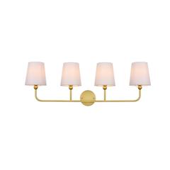 Colson 4 light Brass and Clear Bath Sconce
