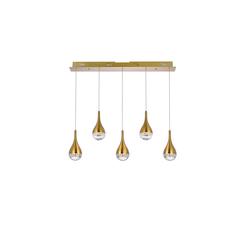 Amherst 34 inch LED pendant in satin gold