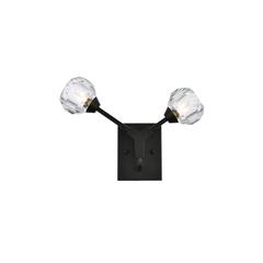 Zayne 2 Light Wall Sconce in Black