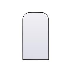 Metal Frame Arch Full Length Mirror 35x66 Inch in Black