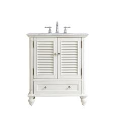 30 inch Single Bathroom Vanity in Antique White