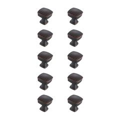 Irvin 1.3" Oil-rubbed Bronze Square Knob Multipack (Set of 10)