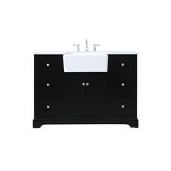 48 inch Single bathroom vanity in black