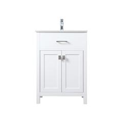 24 Inch SIngle Bathroom Vanity In White