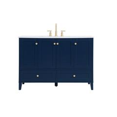 48 inch Single Bathroom Vanity in Blue