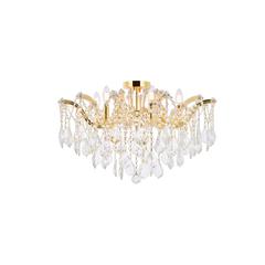 Maria Theresa 6 light Gold Flush Mount Clear Royal Cut Crystal