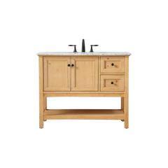 42 inch Single bathroom vanity in natural wood