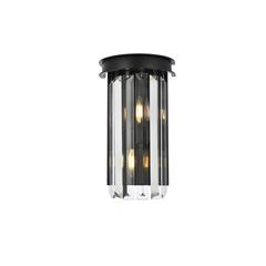 Sydney 2 light Matte Black Wall Sconce Clear Royal Cut Crystal