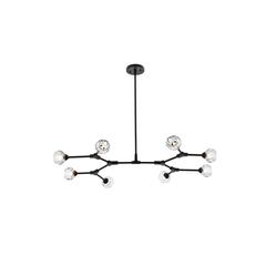 Zayne 8 Light Pendant in Black