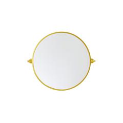 Round pivot mirror 24 inch in gold