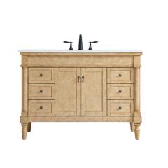48 inch Single Bathroom vanity in Antique Beige