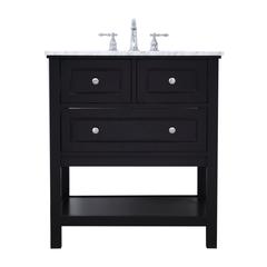 30 in. Single bathroom vanity set in Black