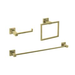 Isla 3-Piece Bathroom Hardware Set in Brushed Gold