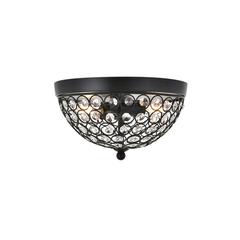 Taye 2 light Matte Black Flush Mount