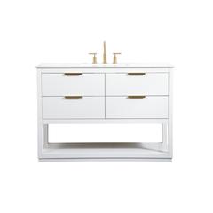 48 inch Single bathroom vanity in white