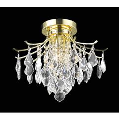Amelia Collection Flush Mount D16in H12in Lt:3 Gold Finish
