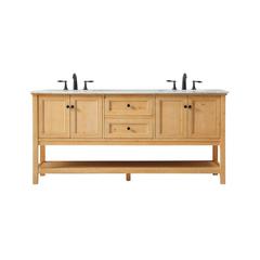 72 inch double bathroom vanity in natural wood