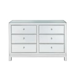 Dresser 6 drawers 48in. W x 18in. Din. x 32in. H in antique silver paint