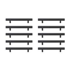 Dior 5" Center to Center Matte Black Bar Pull Multipack (set of 10)