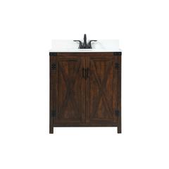 30 inch Single bathroom vanity in expresso with backsplash