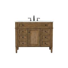 42 inch Single bathroom vanity in driftwood