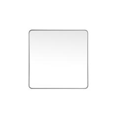 Soft corner metal square mirror 42x42 inch in Silver