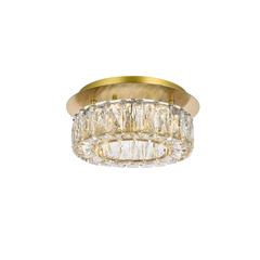 Monroe 12 inch LED Single flush mount in gold