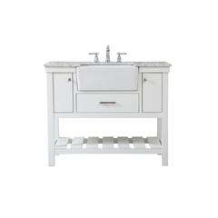 42 inch Single bathroom vanity in white