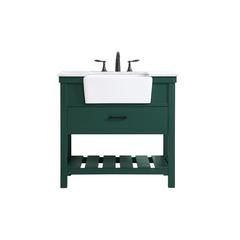36 inch Single bathroom vanity in green
