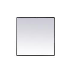 Metal Frame Square Mirror 42 inch in Black